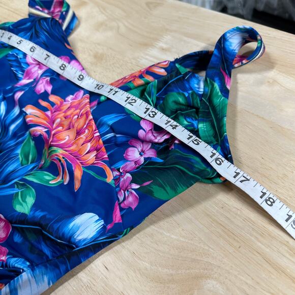 Miraclesuit x Talbots Sanibel Tankini Tropical Floral Women's Size 10 NWOT - Picture 6 of 7